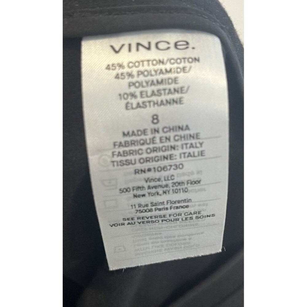 Vince Black Knee Length Stretch Cotton Blend Knit Short NWT $245 Size 8 - Picture 7 of 10